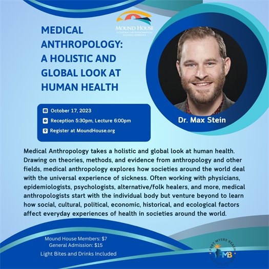 Flyer about Mound House Lecture Series on October 17, 2023