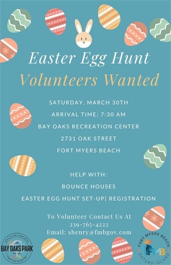 volunteers for egg hunt